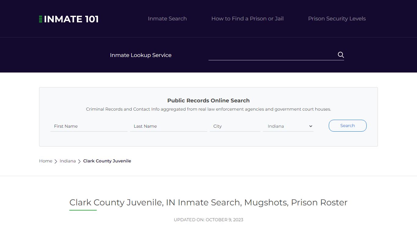 Clark County Juvenile, IN Inmate Search, Mugshots, Prison Roster